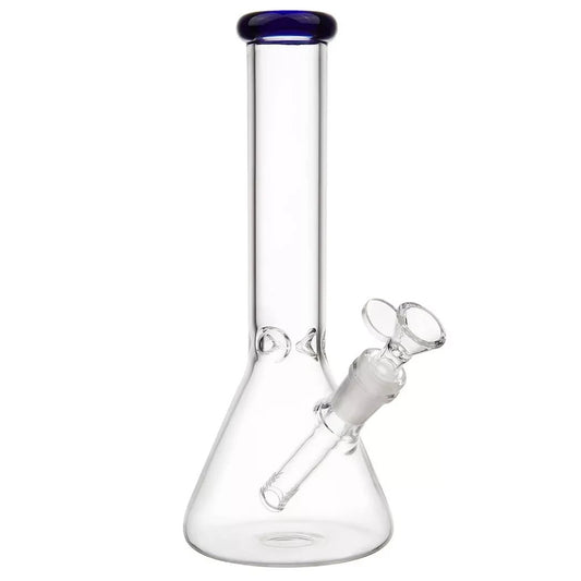 CUSTOM | 11 Inch Heavy Duty Glass Bong Glass Water Pipe Beaker 14MM Bowl