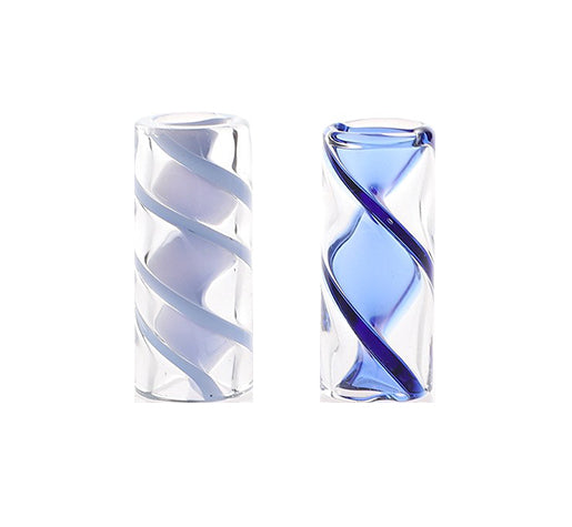 12mm D x30mm H Spiral Glass Filter Tips Glass Holder