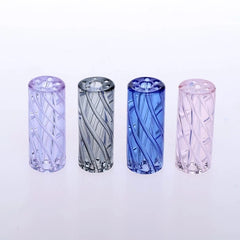 7 Holes 30mm Length Spiral Glass Filter Tips Glass Mouth Tips with Custom Logo