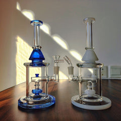 CUSTOM | 2-in-1 Double Deck Recycler Glass Water Bong