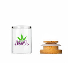 1oz/1g Clear Glass Jar with Wood Lid