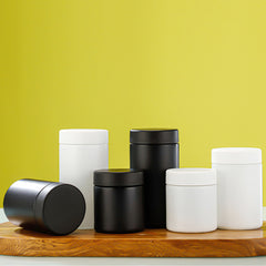 3oz/4oz/5oz/6oz Child Resistant Lid Stash Matte Glass Jar for Herb Storage