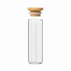 6oz Glass Storage Jar with Wooden Lid – Custom Logo Print or Etched Lid