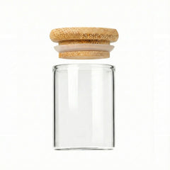 4oz Glass Storage Jar with Wooden Lid – Custom Logo Print or Etched Lid