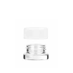 5ml Thick Glass Container with Screw White Lid for Oil, Lip Balm, Wax, Cosmetics