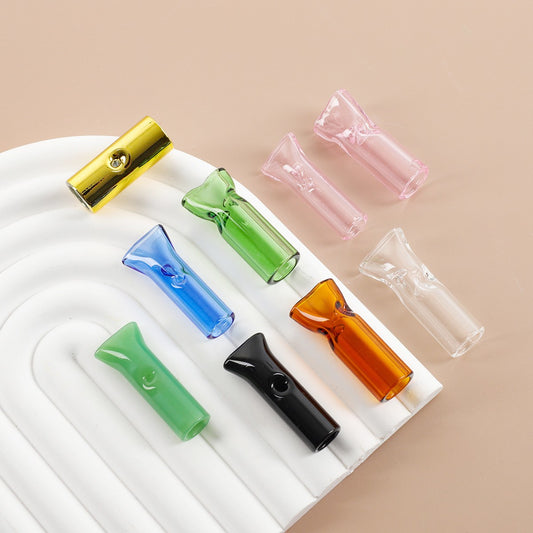 Colorful Straight Glass Filter Tip
