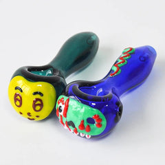 CUSTOM | 4" Spoon Pipe - High Quality Glass Hand Pipe | Water Bong Bubbler Alternative