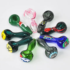 CUSTOM | 4" Spoon Pipe - High Quality Glass Hand Pipe | Water Bong Bubbler Alternative