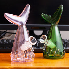 CUSTOM | handcrafted Mermaid Tail Glass Hand Pipe - Female Joint