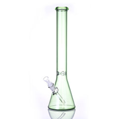 CUSTOM | 45cm/17.7 Inch Transparent Green Glass Water Pipe - Bubbler