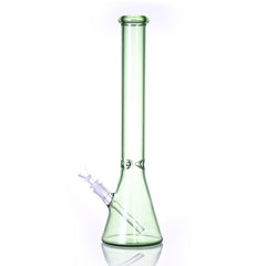 CUSTOM | 45cm/17.7 Inch Transparent Green Glass Water Pipe - Bubbler