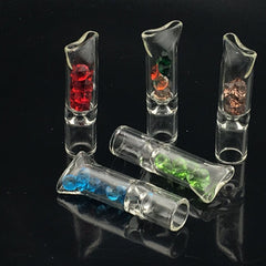 Glass Filter Tips with Inside Diamond Beads -0.43Inch W x 1.96Inch H