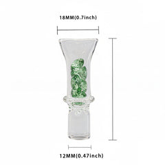 Glass Filter Tips with Inside Diamond Beads -0.43Inch W x 1.96Inch H