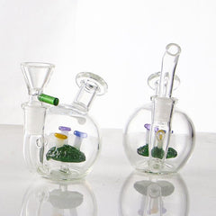 CUSTOM | 4.3" Ball Glass Bong Mushroom Filter Thick Water Pipe Bubbler W/Bowl