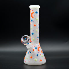CUSTOM | 10inch Glow in the Dark Handcrafted High Quality Beaker - Glass Water Pipe