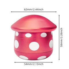 Mushroom Aluminum 4 Piece Grinder with Assorted Colors