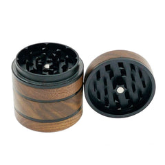 Premium Walnut Wood & Aluminum 63mm 4-Layer Grinder