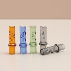 One Hitter Herb Taster Glass Tube for Smoking Hand Pipe with Filter