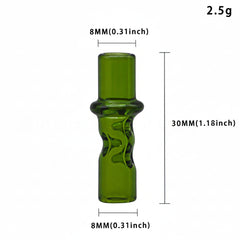 One Hitter Herb Taster Glass Tube for Smoking Hand Pipe with Filter