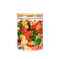 8oz Clear Glass Jar with Smell-proof Wood lid