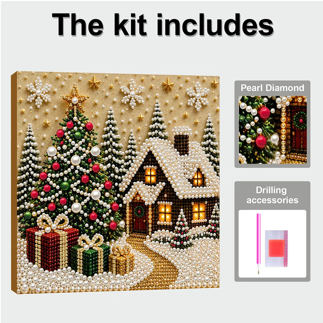 Pearl Painting Kit | Winter Gift with Frame 20x20cm
