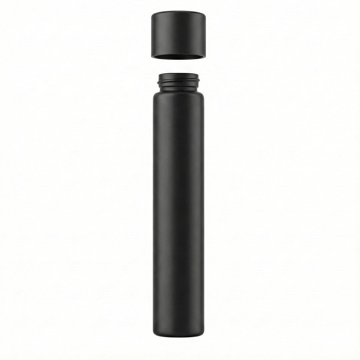 120mm Matte Black Glass Pre-Roll Tube with CR Cap