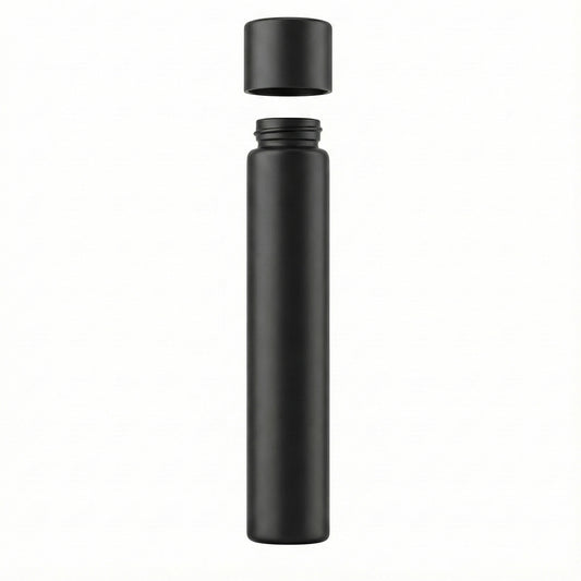 120mm Matte Black Glass Pre-Roll Tube with CR Cap