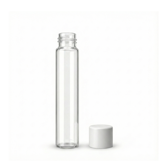 118mm White Glass Pre-Roll Tube with CR Cap