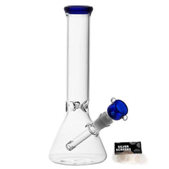 CUSTOM | 11 Inch Heavy Duty Glass Bong Glass Water Pipe Beaker 14MM Bowl