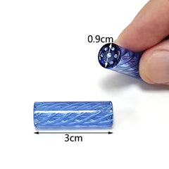7 Holes 30mm Length Spiral Glass Filter Tips Glass Mouth Tips with Custom Logo