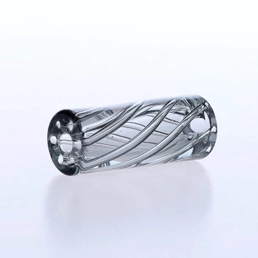 7 Holes 30mm Length Spiral Glass Filter Tips Glass Mouth Tips with Custom Logo