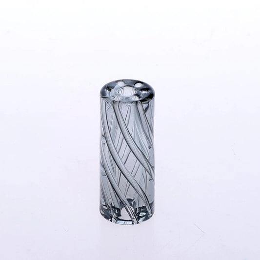 7 Holes 30mm Length Spiral Glass Filter Tips Glass Mouth Tips with Custom Logo