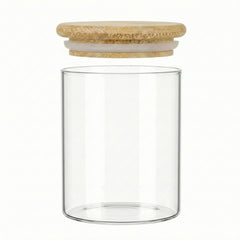 15oz Clear Glass Jar with Wood Lid – Custom Branding Available