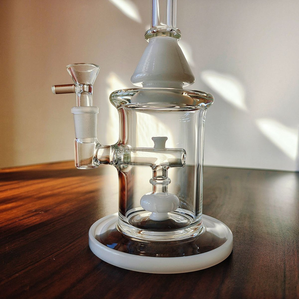 CUSTOM | 2-in-1 Double Deck Recycler Glass Water Bong