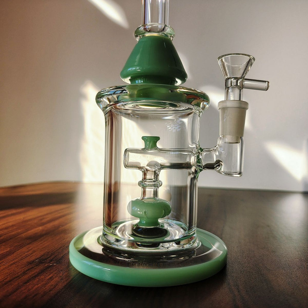 CUSTOM | 2-in-1 Double Deck Recycler Glass Water Bong