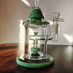 CUSTOM | 2-in-1 Double Deck Recycler Glass Water Bong