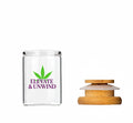 1oz/1g Stash Glass Jar with Bamboo Lid for Food Spice Flower Multiple Storage Uses