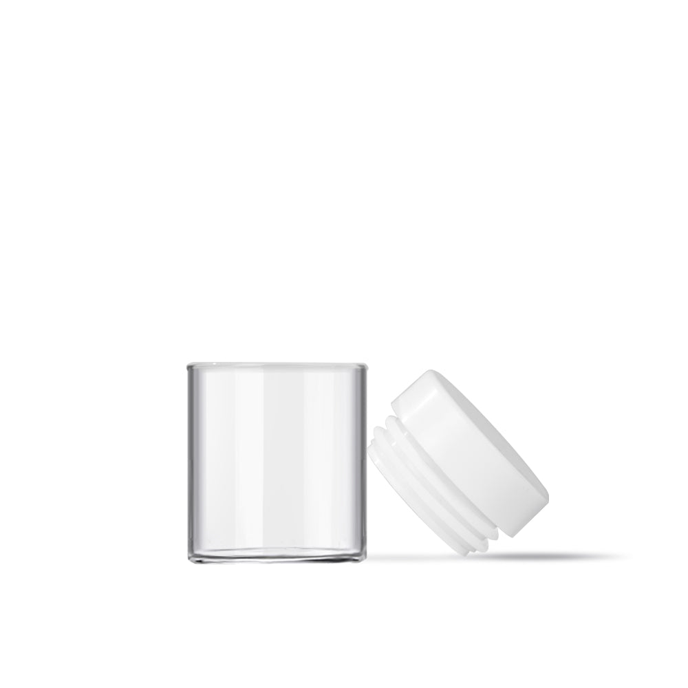 UNIQUE | 2oz/3.5g Stash Glass Jar with Airtight Plastic Cap For Flowers Multi Use Glass Jar Container