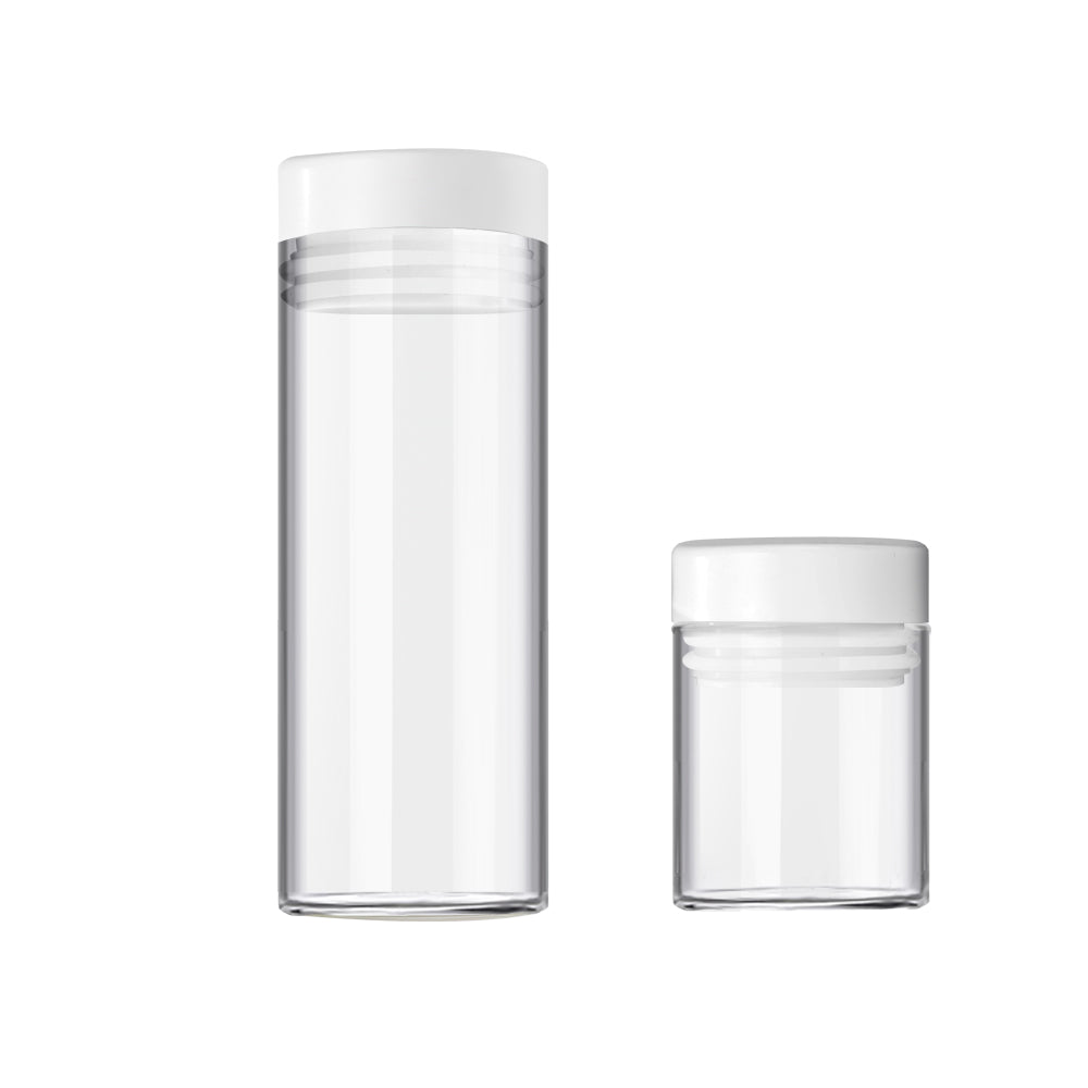 UNIQUE | 2oz/3.5g Stash Glass Jar with Airtight Plastic Cap For Flowers Multi Use Glass Jar Container