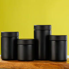 3oz/4oz/5oz/6oz Child Resistant Lid Stash Matte Glass Jar for Herb Storage