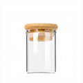 4oz Glass Storage Jar with Wooden Lid – Custom Logo Print or Etched Lid