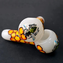 5" 3D Handmade Honeycomb Bee Hand Pipe