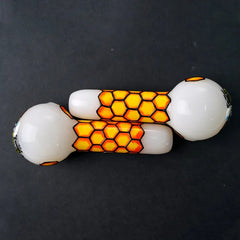 5" 3D Handmade Honeycomb Bee Hand Pipe