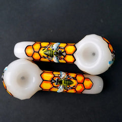 5" 3D Handmade Honeycomb Bee Hand Pipe