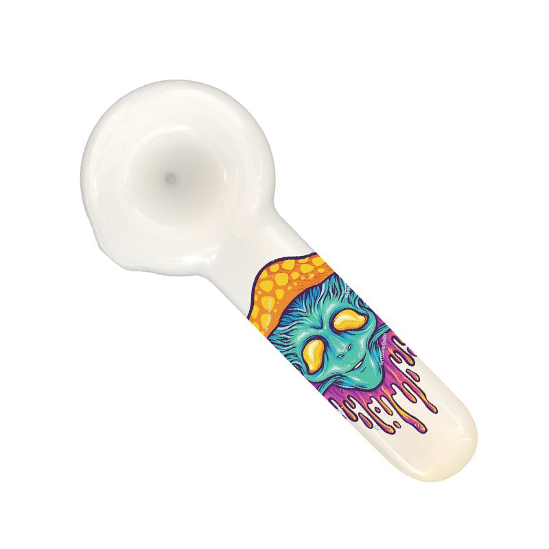 Custom Printed 5 Inch Glass Hand Pipe – Small Spoon-Style Pipe