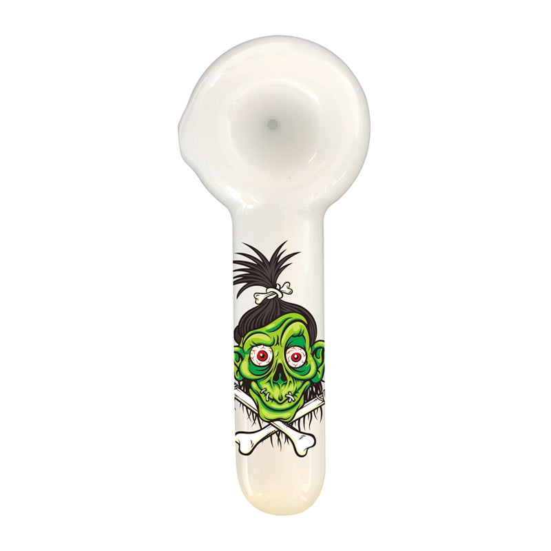 Custom Printed 5 Inch Glass Hand Pipe – Small Spoon-Style Pipe