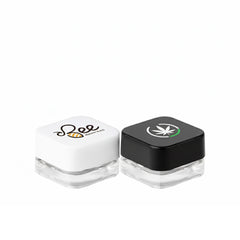 5ml Glass Square Concentrate Container with Child-Resistant White Cap Customize Printing Available