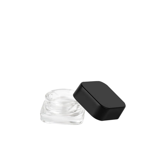 5ml Clear Glass Square Concentrate Container with Child-Resistant Cap