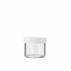 6ml/1g Wide Mouth Glass Concentrate Container w/ White Silicone Cap
