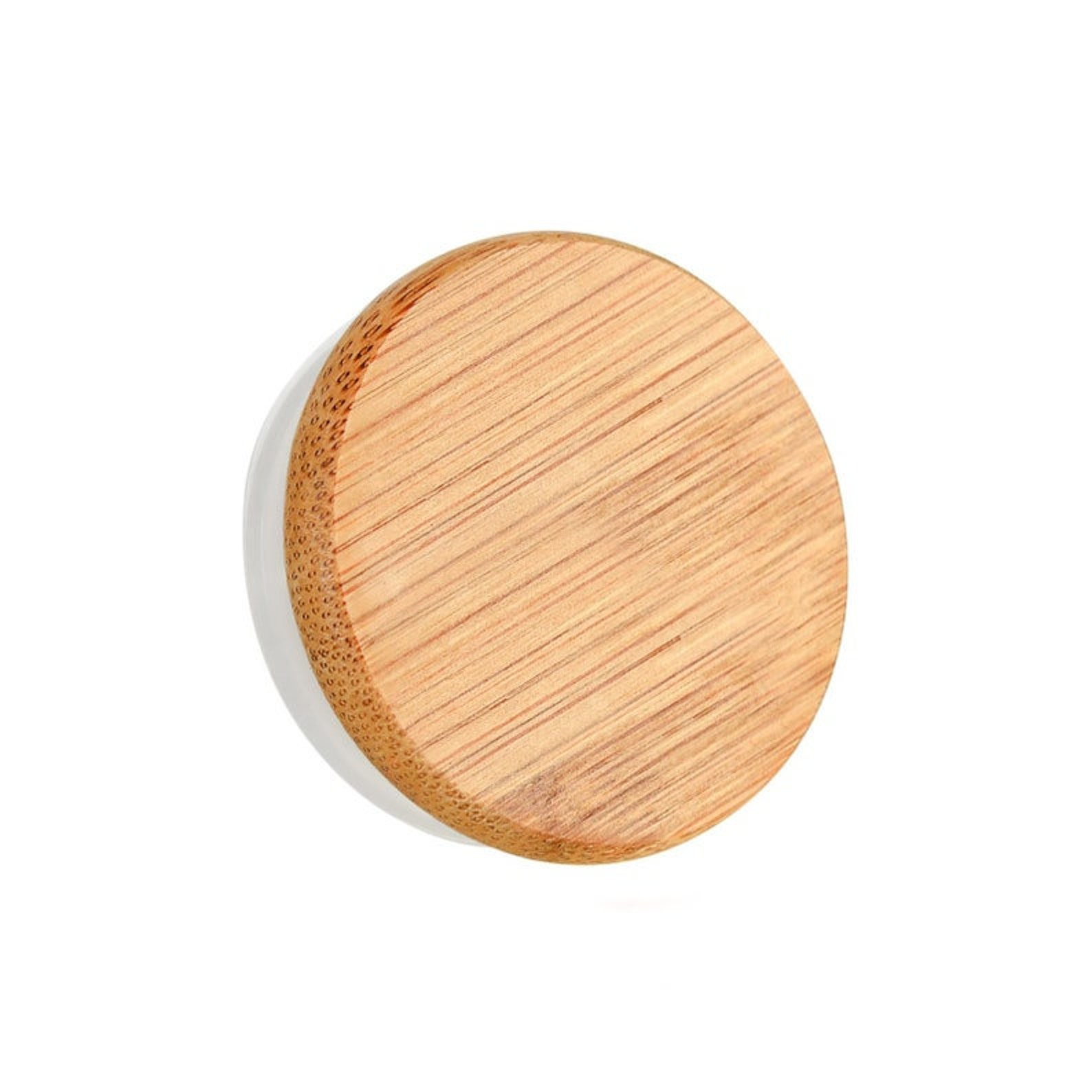 2oz Glass Storage Jar with Wooden Lid – Custom Logo Print or Etched Lid
